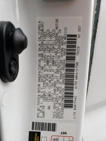 3TMJU62NX7M033129 - 2007 TOYOTA TACOMA DOUBLE CAB PRERUNNER WHITE photo 13