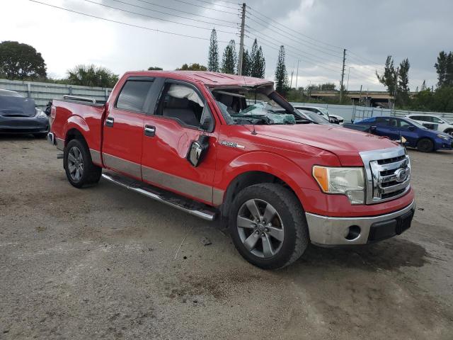 1FTPW12V09FB25716 - 2009 FORD F150 SUPERCREW RED photo 4