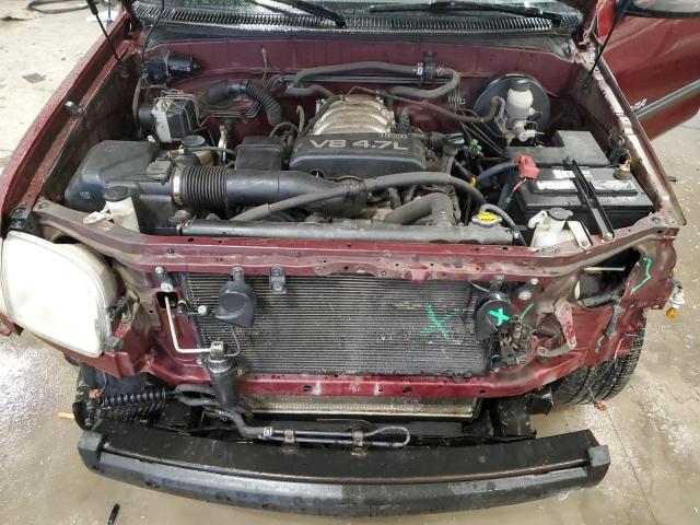 5TBBT44113S357580 - 2003 TOYOTA TUNDRA ACCESS CAB SR5 BURGUNDY photo 11