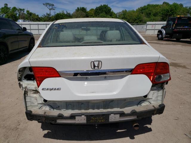 2HGFA16899H302794 - 2009 HONDA CIVIC EX WHITE photo 6