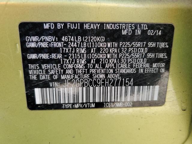 JF2GPBCC9EH277154 - 2014 SUBARU XV CROSSTR 2.0I HYBRID GREEN photo 14