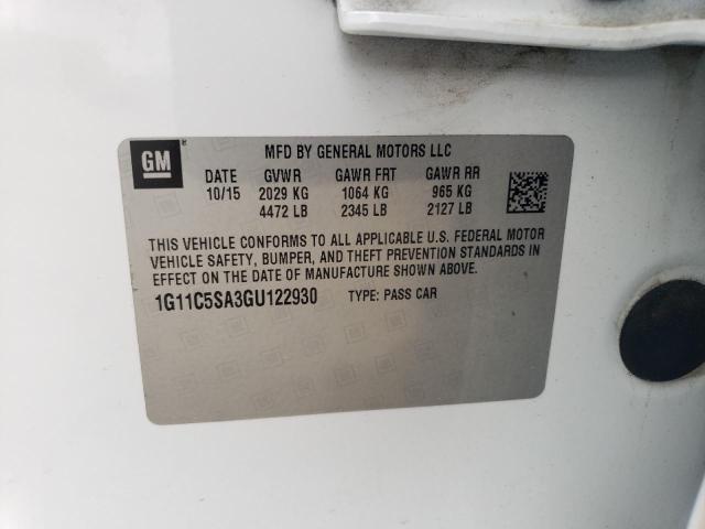 1G11C5SA3GU122930 - 2016 CHEVROLET MALIBU LIM LT 白色 照片 12