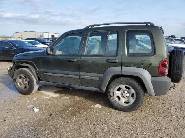 1J4GK48K27W507991 - 2007 JEEP LIBERTY SPORT GREEN photo 2