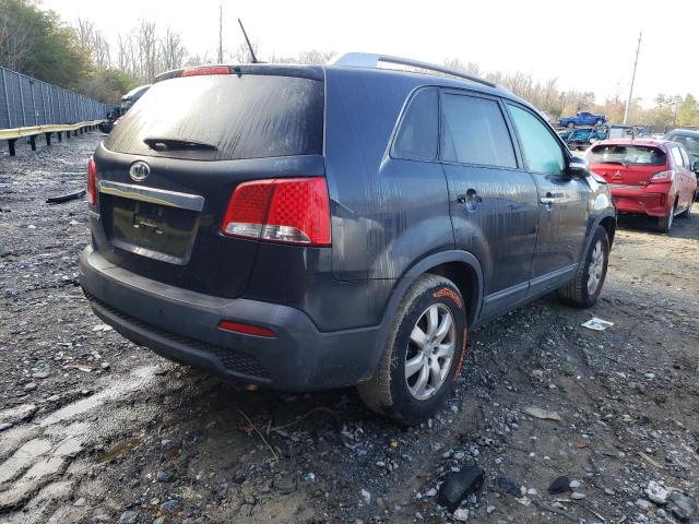 5XYKT3A60DG405070 - 2013 KIA SORENTO LX BLUE photo 3