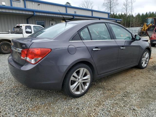 1G1PH5S98B7105727 - 2011 CHEVROLET CRUZE LTZ GRAY photo 3