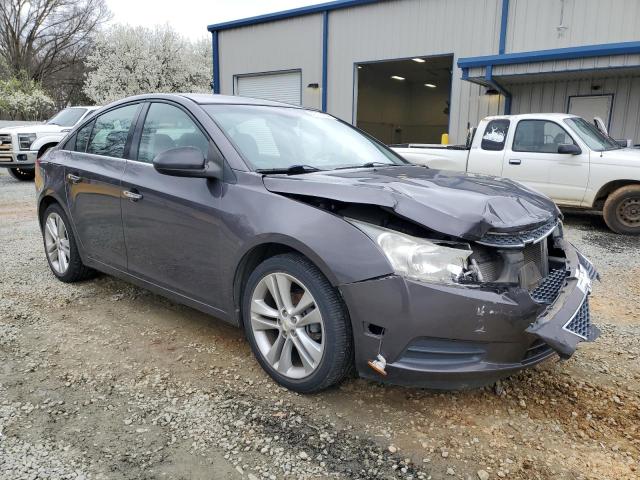 1G1PH5S98B7105727 - 2011 CHEVROLET CRUZE LTZ GRAY photo 4