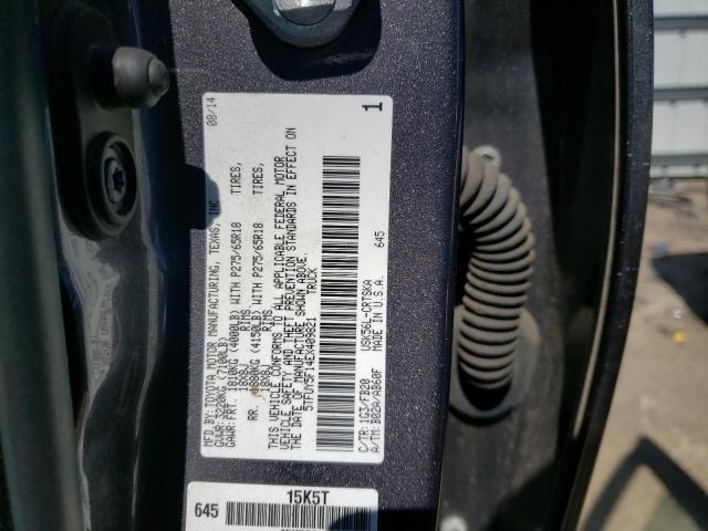 5TFUY5F14EX409821 - 2014 TOYOTA TUNDRA DOUBLE CAB SR/SR5 GRAY photo 12