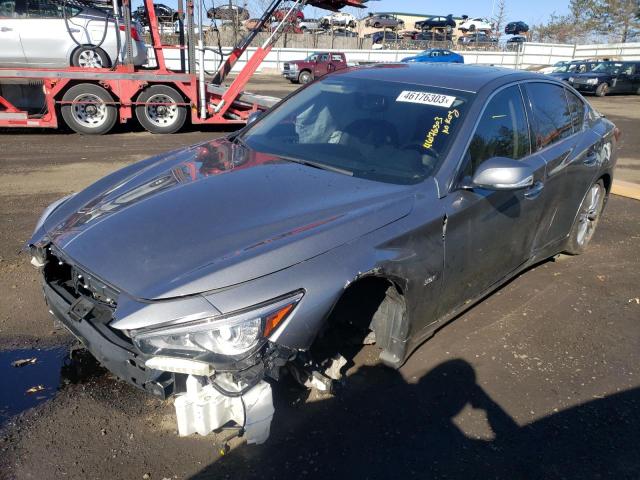 JN1EV7AR5KM592121 - 2019 INFINITI Q50 LUXE GRAY photo 1