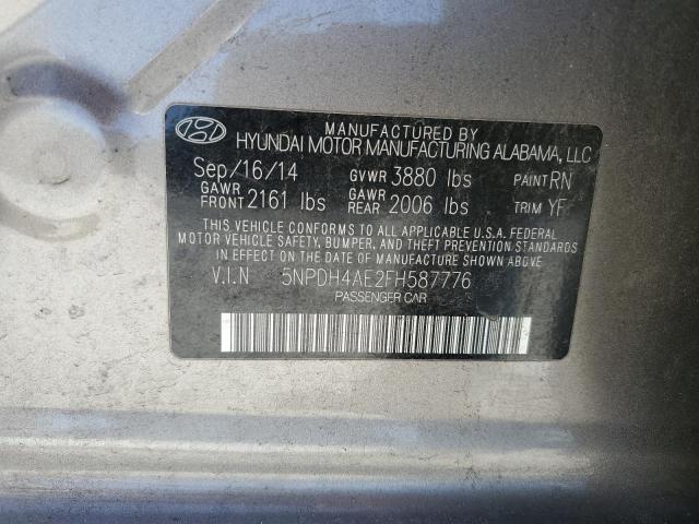 5NPDH4AE2FH587776 - 2015 HYUNDAI ELANTRA SE GOLD photo 12