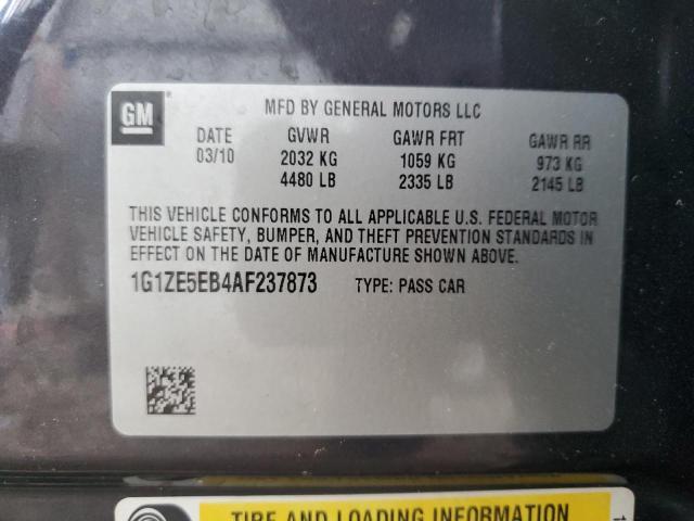 1G1ZE5EB4AF237873 - 2010 CHEVROLET MALIBU LTZ ნაცრისფერი ფოტო 12