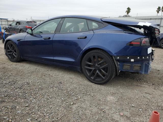 5YJSA1E50NF477407 - 2022 TESLA MODEL S BLUE photo 2