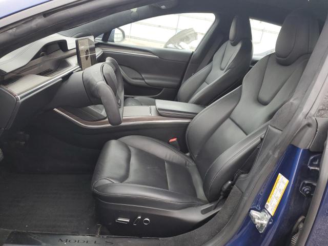 5YJSA1E50NF477407 - 2022 TESLA MODEL S BLUE photo 7