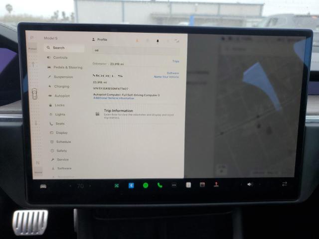 5YJSA1E50NF477407 - 2022 TESLA MODEL S BLUE photo 9