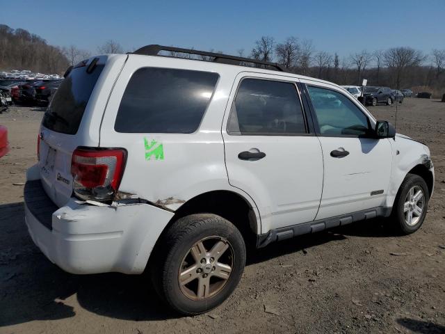 1FMCU49H98KE45723 - 2008 FORD ESCAPE HEV WHITE photo 3