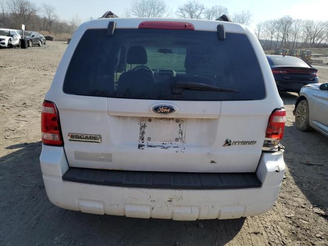 1FMCU49H98KE45723 - 2008 FORD ESCAPE HEV WHITE photo 6