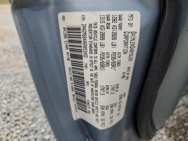 2A4GM68406R853455 - 2006 CHRYSLER PACIFICA TOURING BLUE photo 13