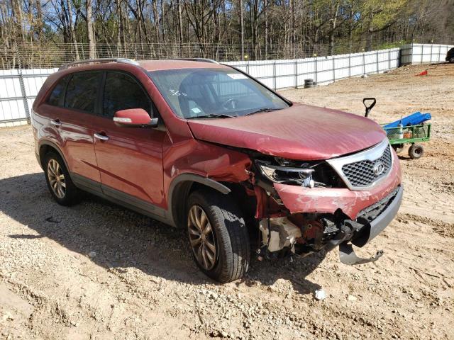 5XYKT4A22BG074847 - 2011 KIA SORENTO BASE BURGUNDY photo 4