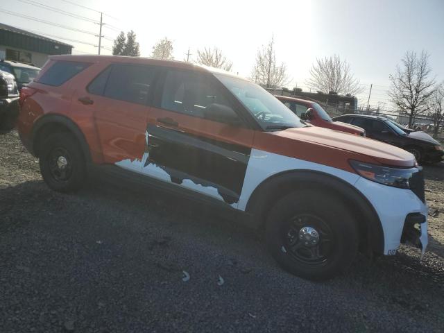 1FM5K8AW1MNA20649 - 2021 FORD EXPLORER POLICE INTERCEPTOR ذو لونين صورة 4
