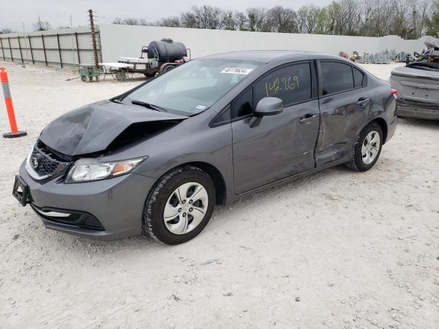 2HGFB2F54DH515606 - 2013 HONDA CIVIC LX CHARCOAL photo 1