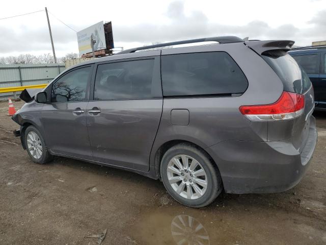 5TDYK3DCXBS050116 - 2011 TOYOTA SIENNA XLE GRAY photo 2