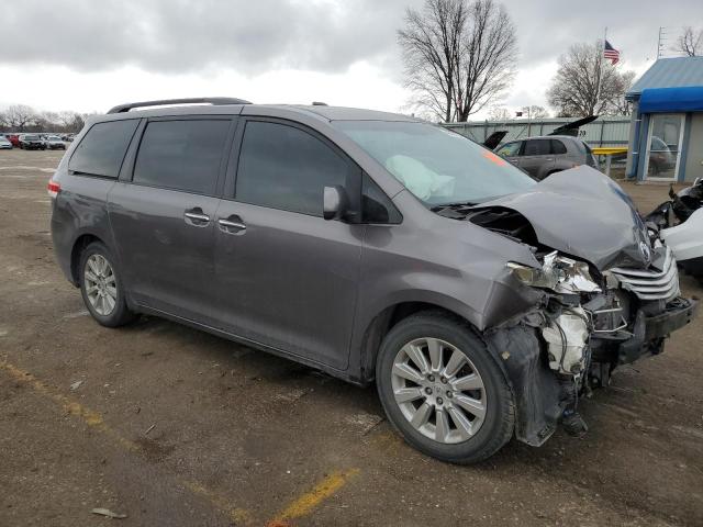 5TDYK3DCXBS050116 - 2011 TOYOTA SIENNA XLE GRAY photo 4