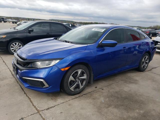 19XFC2F66KE006985 - 2019 HONDA CIVIC LX BLUE photo 1