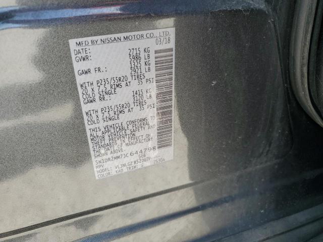 5N1DR2MM7JC644798 - 2018 NISSAN PATHFINDER S 石墨色 照片 13