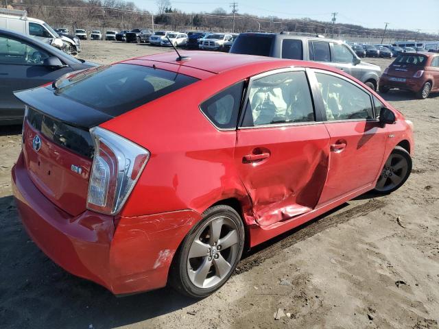 JTDKN3DU2F0400255 - 2015 TOYOTA PRIUS RED photo 3