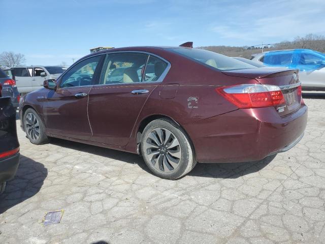 1HGCR6F70EA006801 - 2014 HONDA ACCORD TOURING HYBRID BURGUNDY photo 2