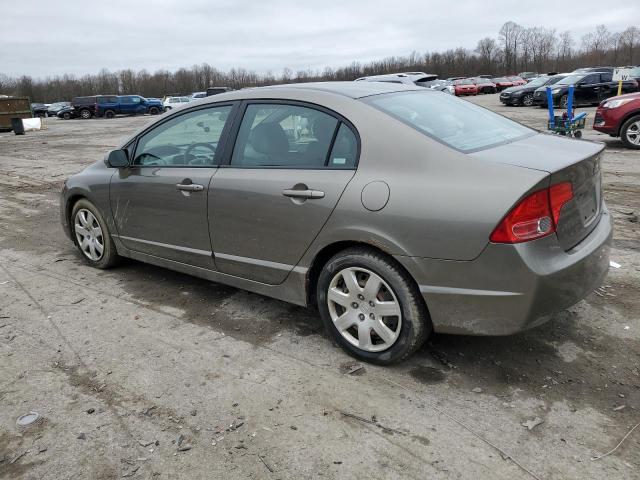 2HGFA165X8H311301 - 2008 HONDA CIVIC LX GRAY photo 2