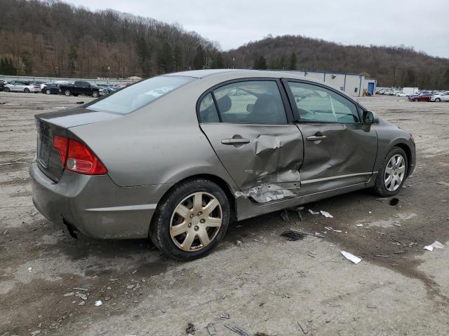 2HGFA165X8H311301 - 2008 HONDA CIVIC LX GRAY photo 3