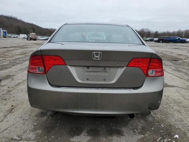 2HGFA165X8H311301 - 2008 HONDA CIVIC LX GRAY photo 6