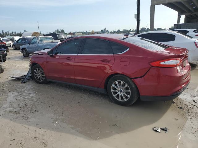 3FA6P0G78GR171149 - 2016 FORD FUSION S RED photo 2