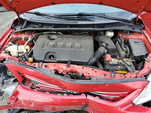 2T1BU4EE8DC072522 - 2013 TOYOTA COROLLA BASE RED photo 11