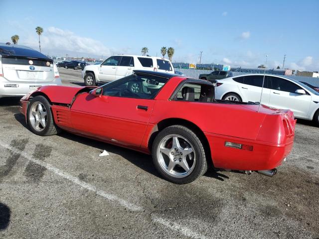 1G1YY2389M5117943 - 1991 CHEVROLET CORVETTE RED photo 2