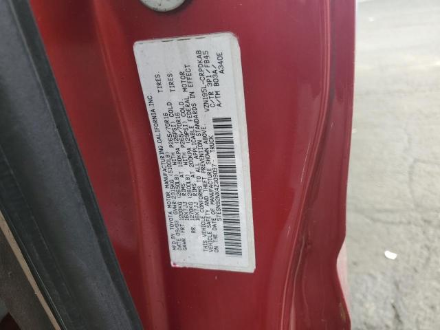 5TESN92NX4Z309097 - 2004 TOYOTA TACOMA XTRACAB PRERUNNER წითელი ფოტო 12