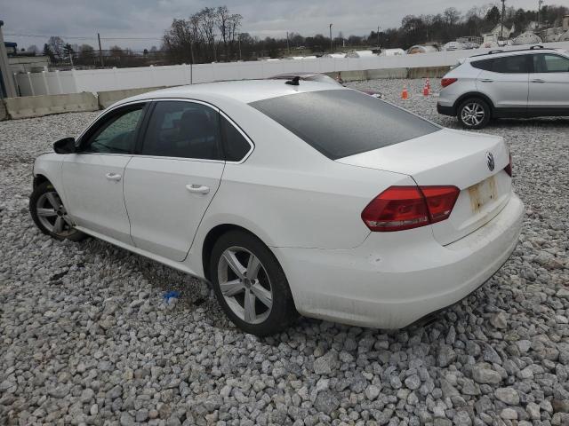 1VWBP7A38DC084303 - 2013 VOLKSWAGEN PASSAT SE WHITE photo 2