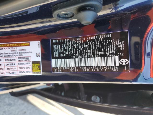5YFB4MDE0PP007069 - 2023 TOYOTA COROLLA LE BLUE photo 12