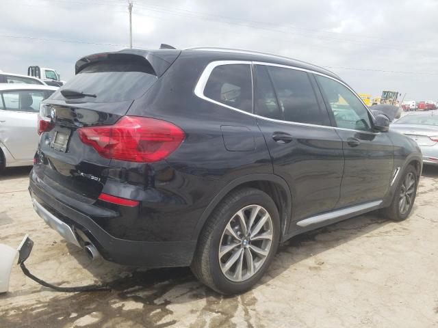 5UXTR9C51KLE17208 - 2019 BMW X3 XDRIVE30I Սև լուսանկար 3
