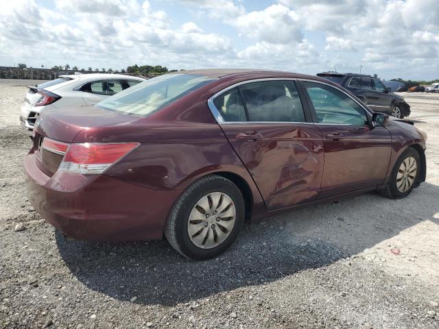 1HGCP2F31CA085405 - 2012 HONDA ACCORD LX BURGUNDY photo 3