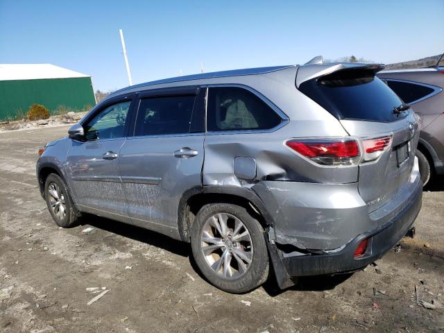 5TDJKRFH5FS207246 - 2015 TOYOTA HIGHLANDER XLE 灰色 照片 2