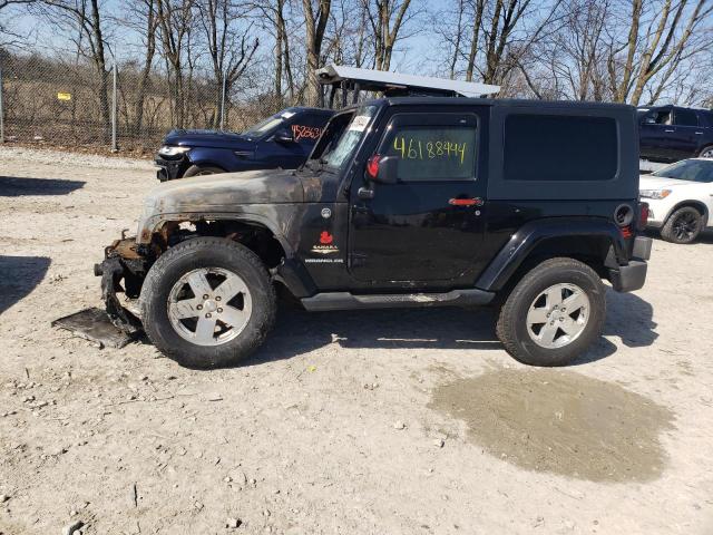 1J8FA54118L652278 - 2008 JEEP WRANGLER SAHARA BLACK photo 1