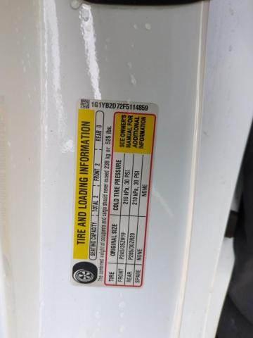 1G1YB2D72F5114859 - 2015 CHEVROLET CORVETTE STINGRAY 1LT WHITE photo 12