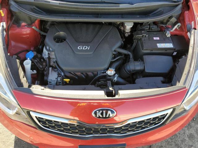 KNADN4A35E6419868 - 2014 KIA RIO EX RED photo 11