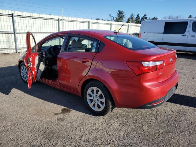 KNADN4A35E6419868 - 2014 KIA RIO EX RED photo 2