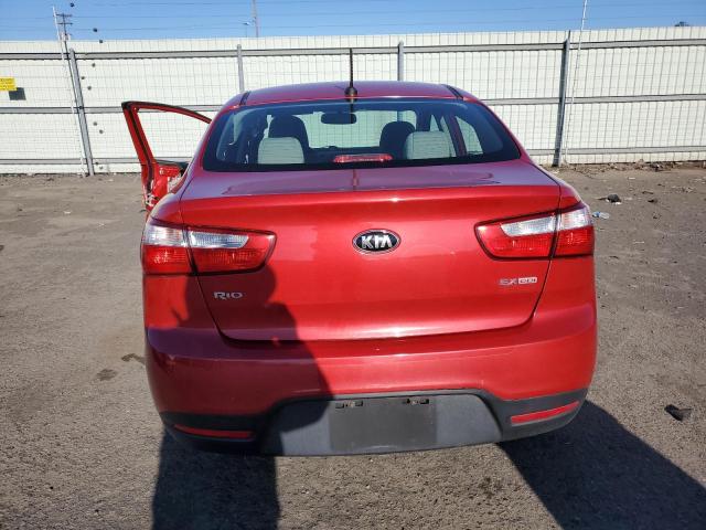 KNADN4A35E6419868 - 2014 KIA RIO EX RED photo 6