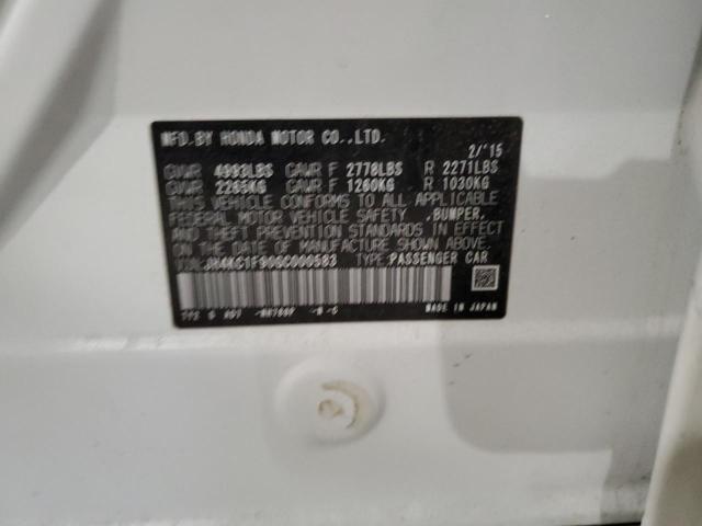 JH4KC1F90GC000583 - 2016 ACURA RLX ADVANCE WHITE photo 12