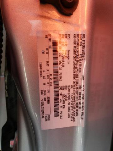 1FADP3F27EL233814 - 2014 FORD FOCUS SE SILVER photo 12