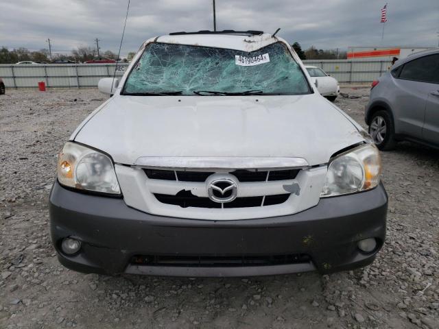 4F2CZ06195KM39910 - 2005 MAZDA TRIBUTE S WHITE photo 5