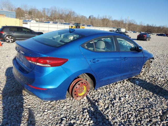 KMHD84LF3JU606657 - 2018 HYUNDAI ELANTRA SEL BLUE photo 3